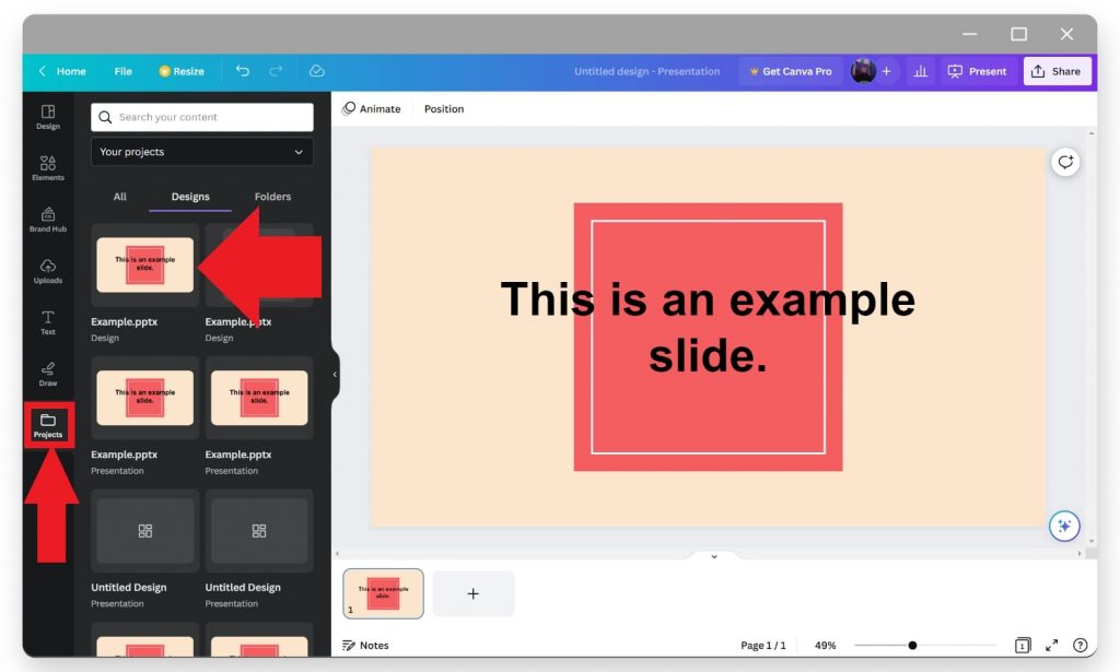 how to put a canva presentation in powerpoint
