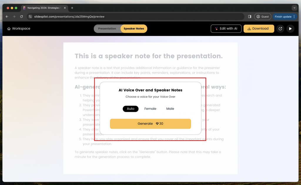 create presentation from pdf ai