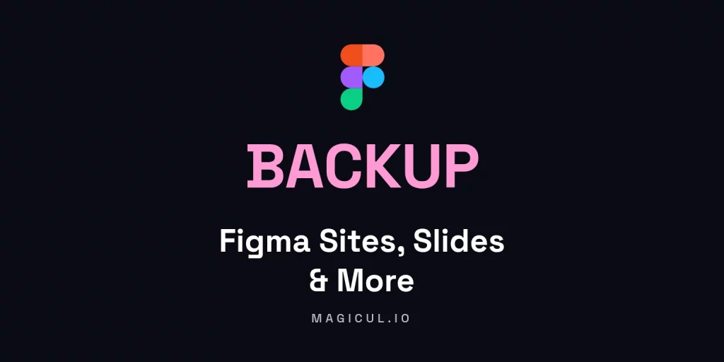 Back up Figma Sites, Slides and more — Magicul featured image