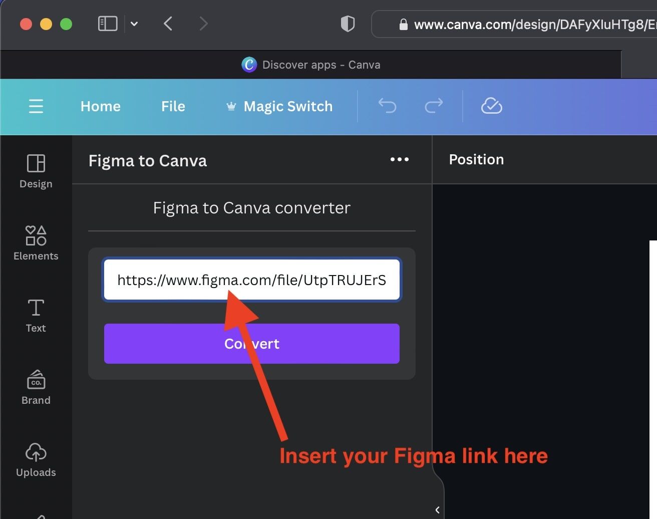 Insert Figma frame link in plugin