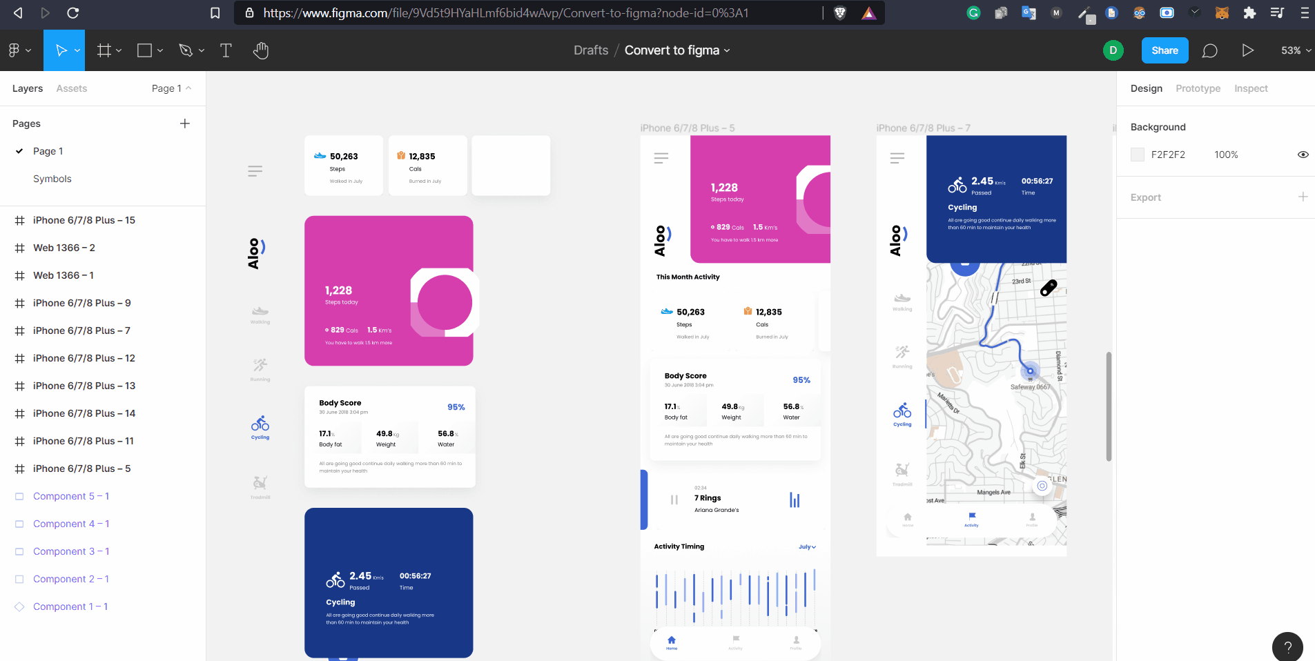 converted file in figma
