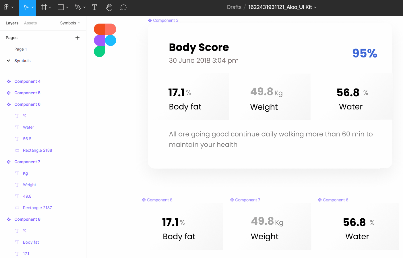 demonstrating child components in Figma